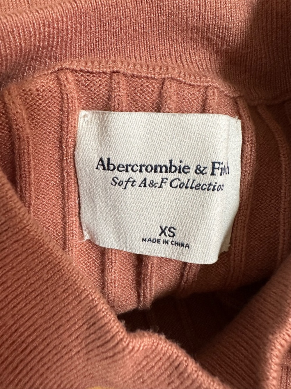 Abercrombie & Fitch Ribbed Knit 2 Piece Lounge Set XS Mauve Brown - Picture 13 of 16